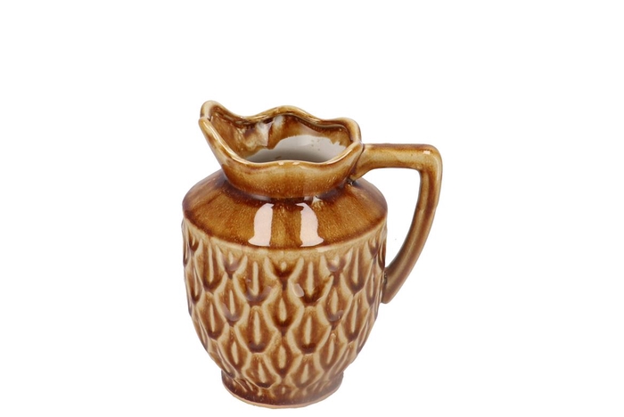 <h4>Inga Boa Brown Vase Active Glaze 18x14x21cm</h4>