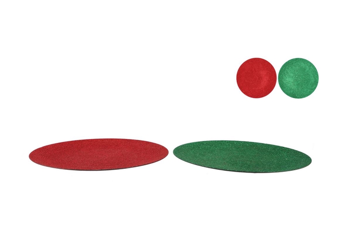 <h4>Melamine Shine Green/red Plate Round Ass 33x33x2cm</h4>