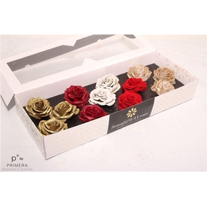 Roos Wax Zijde 9015 M Mix Chique Red &gold