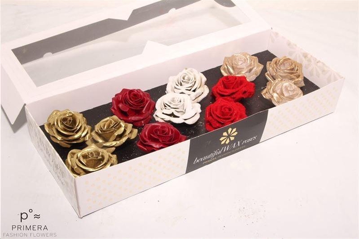 <h4>Roos Wax Zijde 9015 M Mix Chique Red &gold</h4>