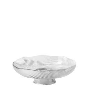 Glass Bowl Floriek foot d18.5*7cm