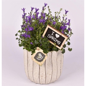 Cement pot ribbel ww16cm