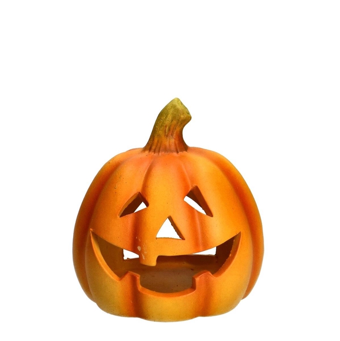 <h4>Halloween Theelichthouder pompoen 14cm</h4>