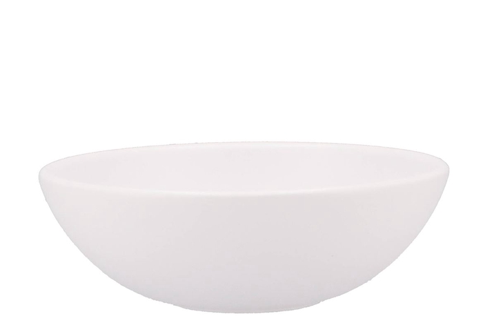 <h4>Vinci Matt White Bowl Low 20x7cm</h4>