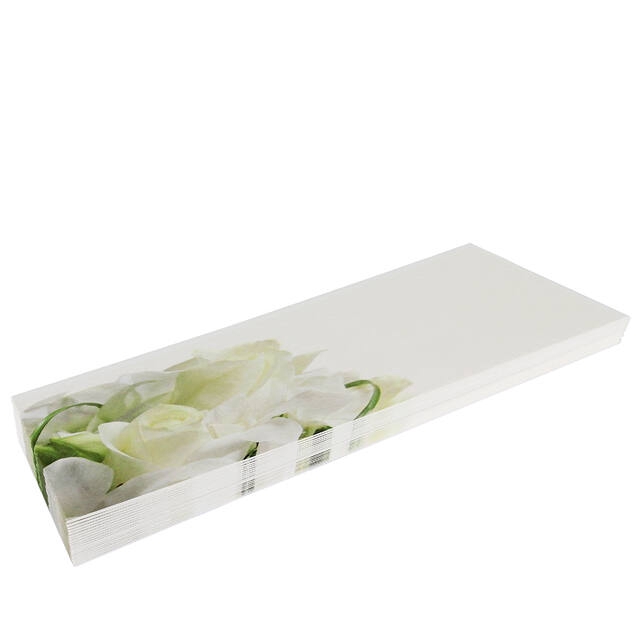 <h4>Rouwkaarten MA groot - blanco roos pak 20st</h4>