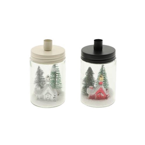 Candleholder Jar 2Ass H16.5D9.5