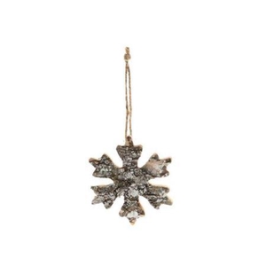 Hanger Snowflake L15w15h1 Grey