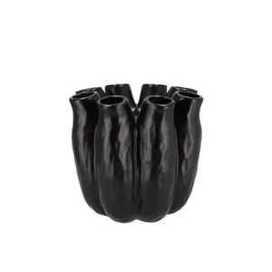 Luna Black Tube Vase 16x16cm Nm