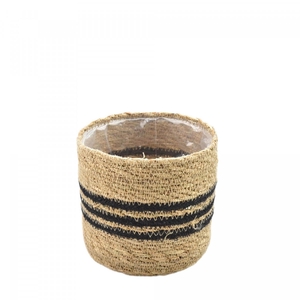 Baskets Pien pot stripes d12.5*12cm