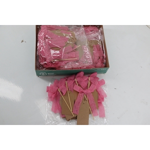 Stick bow woven 13x10cm+label+12cm stick