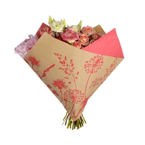 Hoes 35x35cm Oblique 45gr kraft Nature Look rood 500/doos