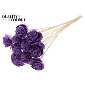 Shola Beauty Rose 6cm on stem Wax Milka