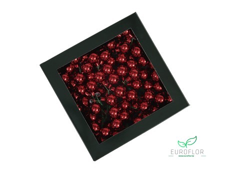 KERSTBAL GLASS 20MM ON WIRE 144PCS RED SHINY