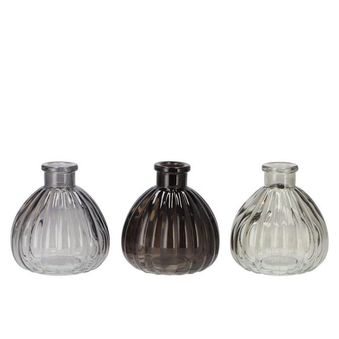 <h4>Karakum Grey Glass Bottle 9x9x10cm</h4>