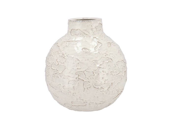 <h4>Mika Nordic White Vase Neck Structure 23x23cm</h4>