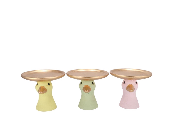 <h4>Easter Duck Head Dreamy Pastel Mix Plate Ass 15x15x14cm</h4>