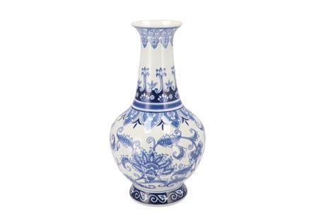 <h4>Hailey Blue Porcelain Vase Flower Tube 20x37cm</h4>