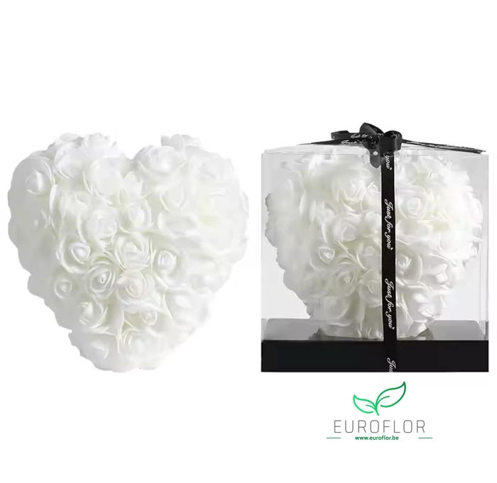 FOAM HEART 15CM WHITE