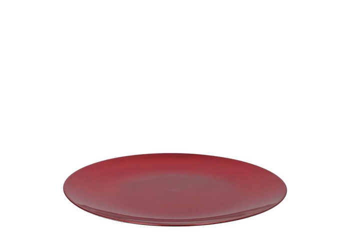 Melamine Lisa Red Plate Round 28x28x2cm