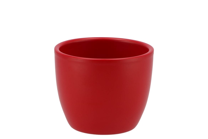 Ceramic Pot Red Matt 7cm