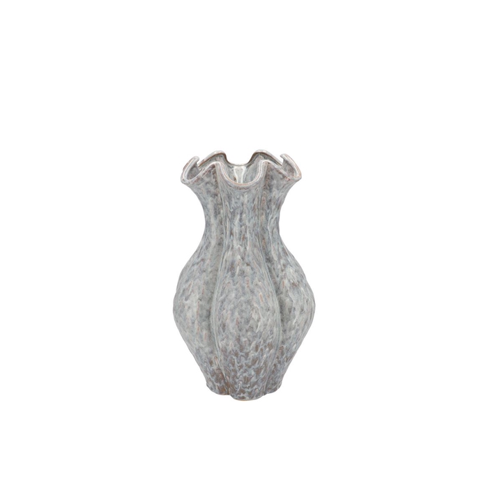 <h4>Inga Driss Grey Vase Active Glaze 19x19x25cm</h4>