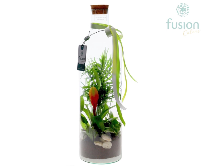 <h4>Green Bottle Fles Large met Pasen arrangement</h4>