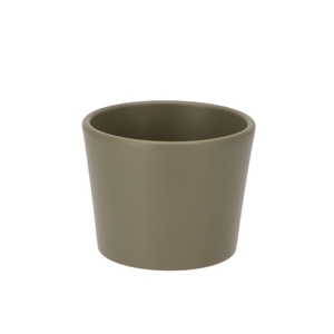 Ceramic Capers Green Matt Pot 11cm