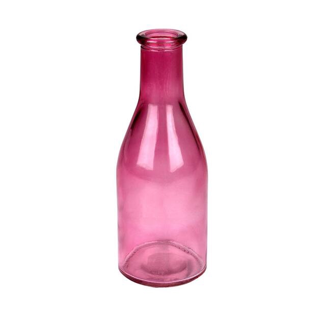 Vase Moroni glass D6,5xH18cm pink transparent