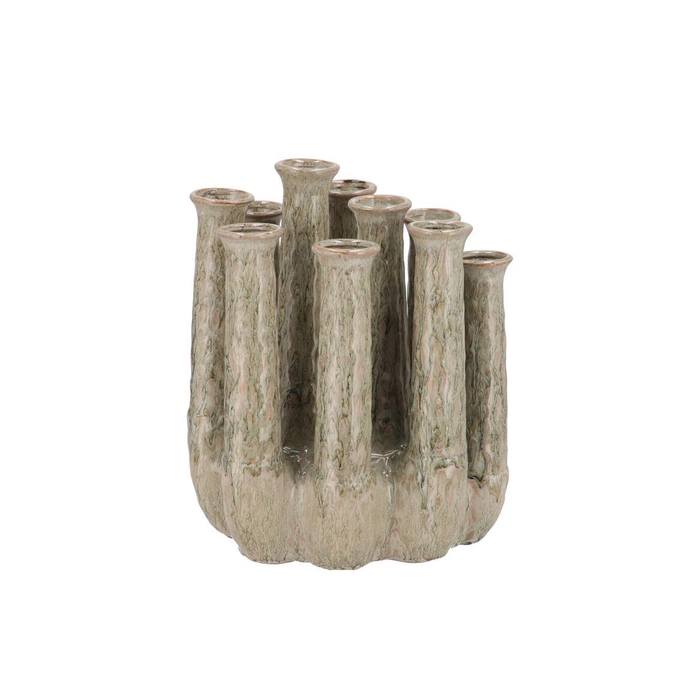 <h4>Inga Jahra Green Vase Tube Active Glaze 26x17x29cm Nm</h4>
