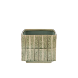 Mirre Pistache Cube Pot 8x8x7cm