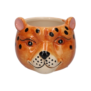 DF03-666650204 - Pot Tiger 10x9.2x7.4 brown