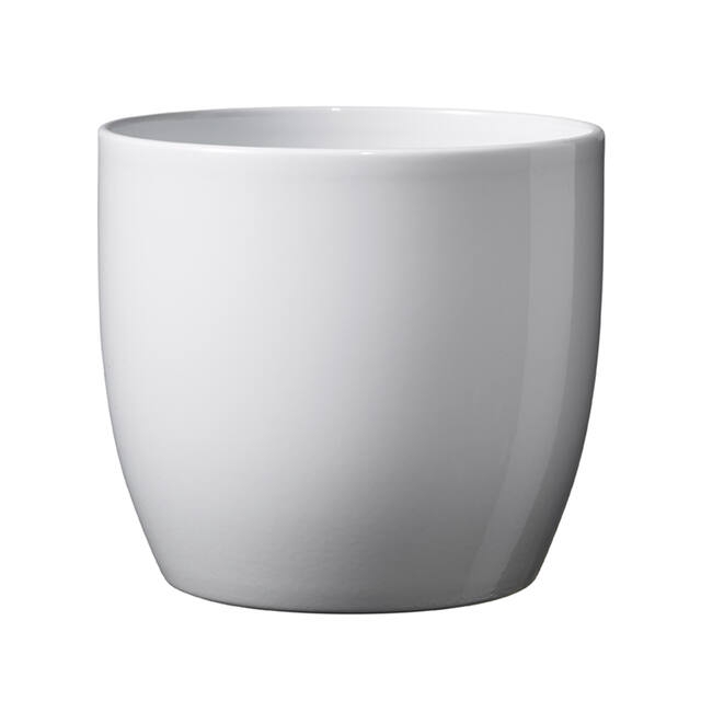 Pot Basel Ceramics Ø14xH13cm white shiny