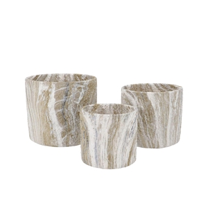 Monty Green Pot Cilinder S/3 20x19/18x16/14x13cm