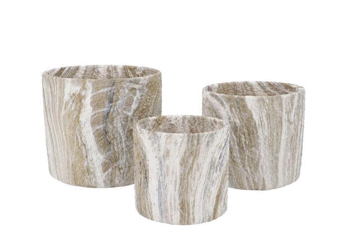 <h4>Monty Green Pot Cilinder S/3 20x19/18x16/14x13cm</h4>