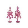 Sparkly Fuchsia/pink X-mas Tree Ass 8x25cm