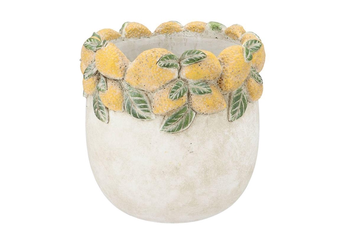 <h4>Miley Yellow Pot Lemons 30x30x29cm</h4>