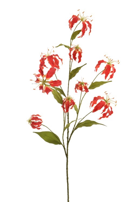 <h4>Large Gloriosa Spray x9 red 125cm</h4>