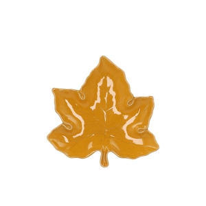 Leaf Maple Plate Yellow 18x18x4cm Nm
