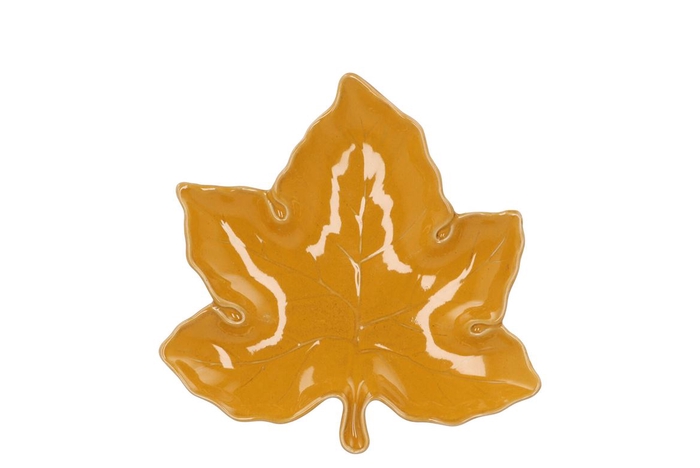 <h4>Leaf Maple Plate Yellow 18x18x4cm Nm</h4>