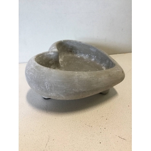 HEART CEMENT PLANTER GREY 12*11,5*H5,5