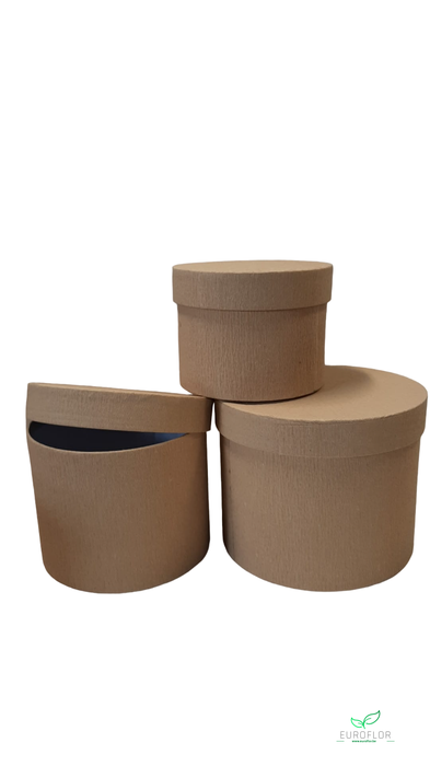 HOEDENDOOS 3PCS D18XH14,5 D16XH13 D13XH11 NATURAL