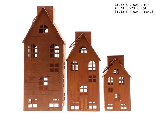 <h4>LANTERN HOUSE HALSA SET VAN 3 - L32.5W34H84.5</h4>