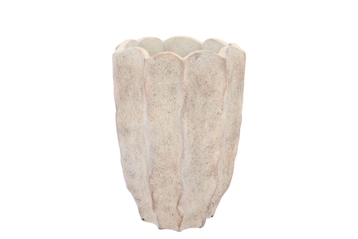 <h4>Alaska Wavy Sand Vase 15x15x21cm</h4>