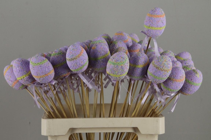 <h4>Stick Egg  Easter Party Purple</h4>