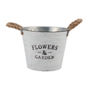 Zinc Rope Round Pot + Handles 23x18cm