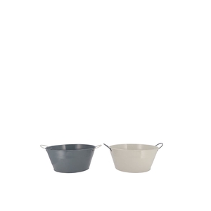 Zinc Basic Light Grey/dark Grey Ears Bowl 20x10cm