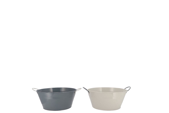 <h4>Zinc Basic Light Grey/dark Grey Ears Bowl 20x10cm</h4>