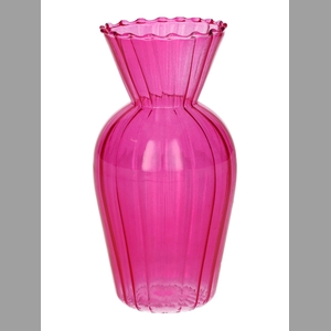 DF02-665295300 - Vase Swirl d6.2/7.4xh14 fuchsia