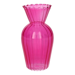 DF02-665295300 - Vase Swirl d6.2/7.4xh14 fuchsia