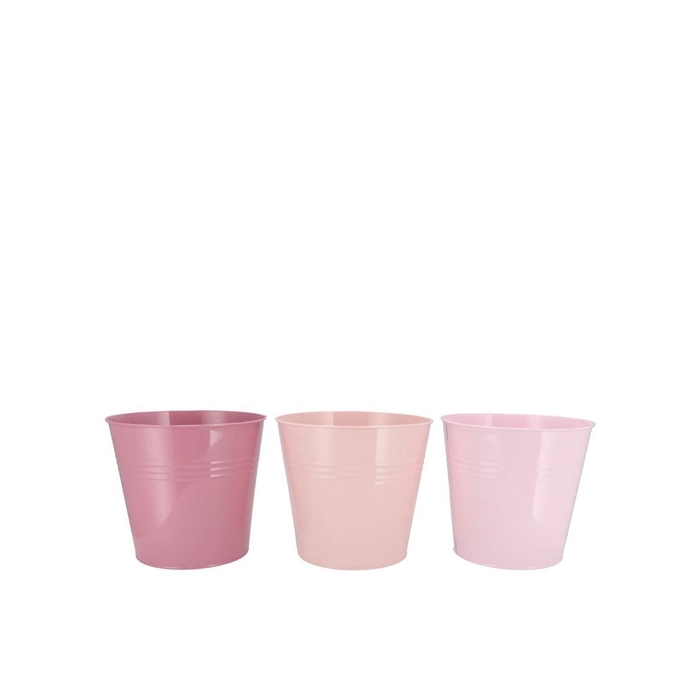 <h4>Zinc Summer Pink Mix Bucket Basic Ass 15x14x11cm</h4>
